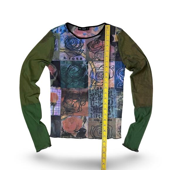 Cop Copine Abstract Flower Paint Top - Picture 3 of 6